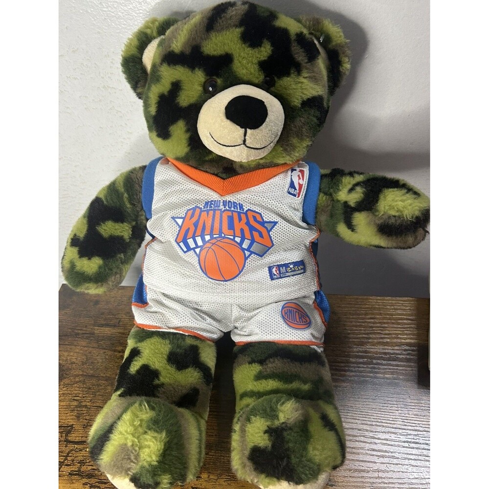 2010 Build A Bear Workshop Camo Plush Military Army Green Teddy Bear 16" Knicks